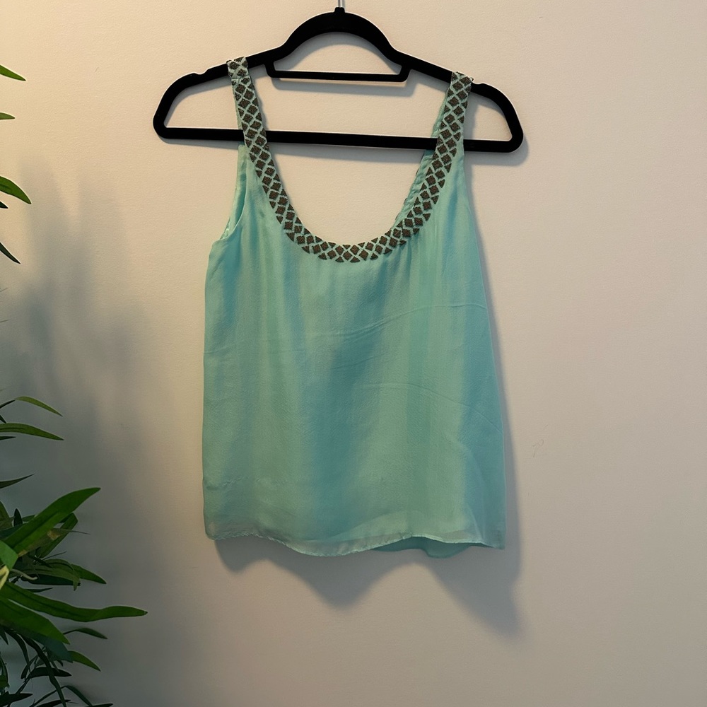 Beaded silk blouse